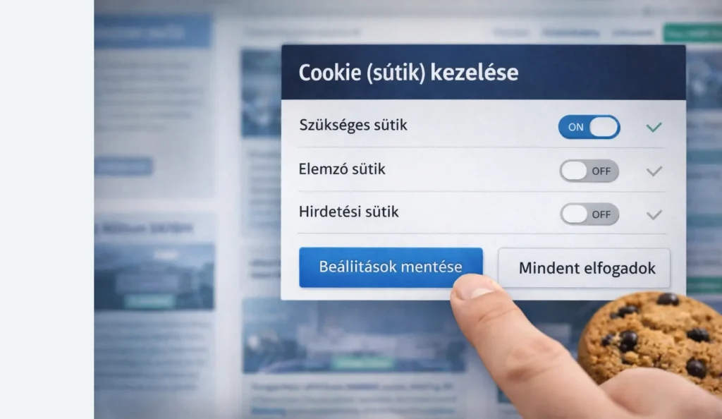 cookie, adatkezelés beállítása